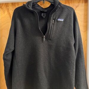 Patagonia Men's Zip-Up Black Sweater